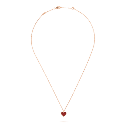 [Elowen Jewels]SWEET CLOVER CARNELIAN HEART NECKLACE