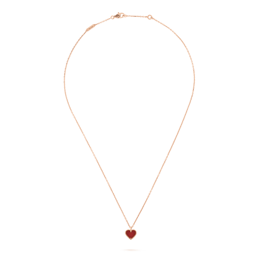 [Elowen Jewels]SWEET CLOVER CARNELIAN HEART NECKLACE
