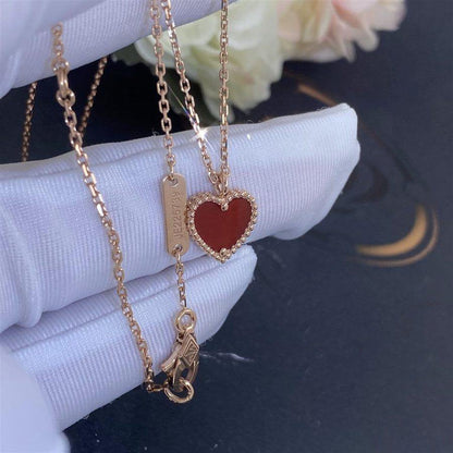 [Elowen Jewels]SWEET CLOVER CARNELIAN HEART NECKLACE