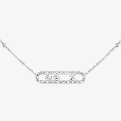 [Elowen Jewelry] Move Pave_ Rose Gold Diamond Necklace