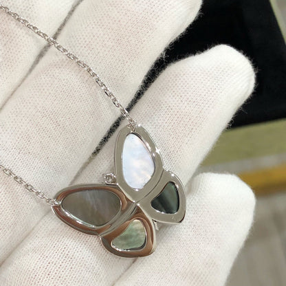 [Elowen Jewels]LARGE BUTTERFLY SILVER PENDANT DIAMOND NECKLACE