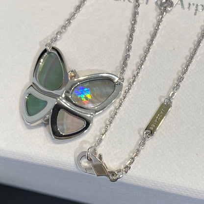 [Elowen Jewels]LARGE BUTTERFLY SILVER PENDANT DIAMOND NECKLACE