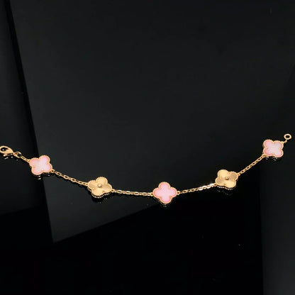 [Elowen Jewels] CLOVER 5 MOTIFS  PINK MOP BRACELET COLLECTION