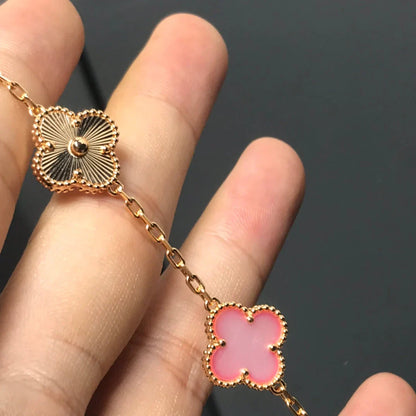 [Elowen Jewels] CLOVER 5 MOTIFS  PINK MOP BRACELET COLLECTION
