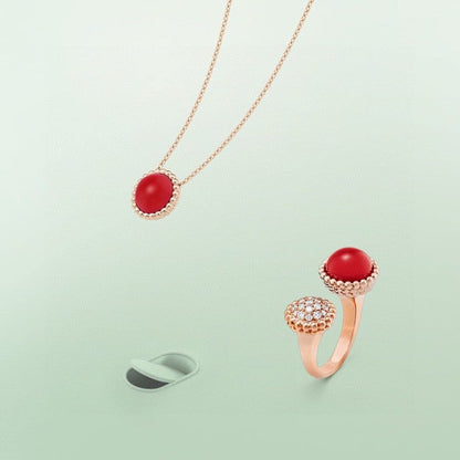 [Elowen Jewels]PERLEE COULEURS DIAMOND ROSE GOLD BETWEEN THE FINGER RING
