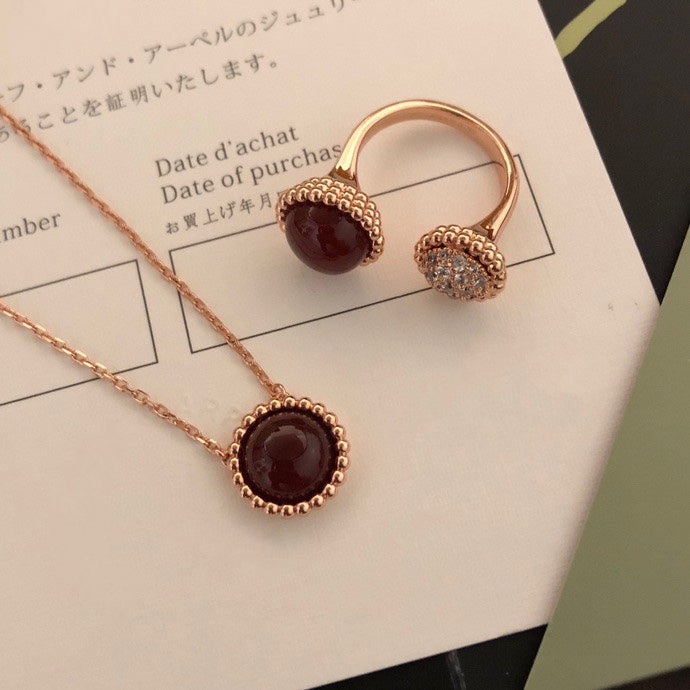 [Elowen Jewels]PERLEE COULEURS DIAMOND ROSE GOLD BETWEEN THE FINGER RING