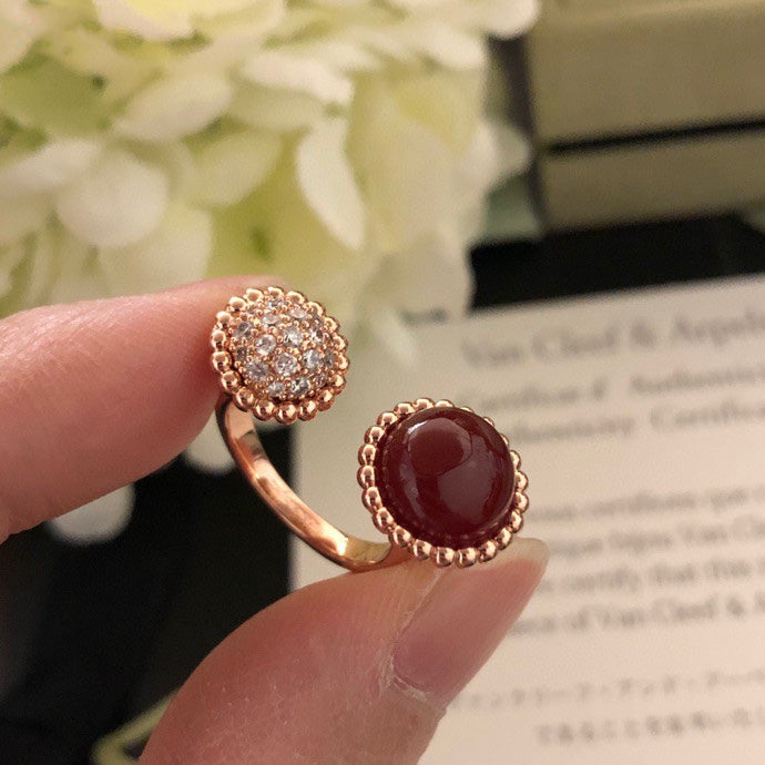[Elowen Jewels]PERLEE COULEURS DIAMOND ROSE GOLD BETWEEN THE FINGER RING