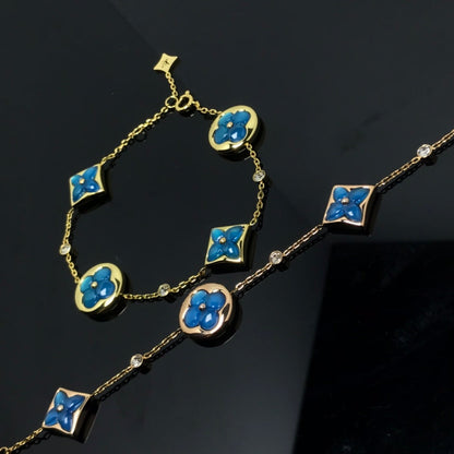 [Elowen Jewels]STAR AND SUN 4 MOTIF BLUE BRACELET