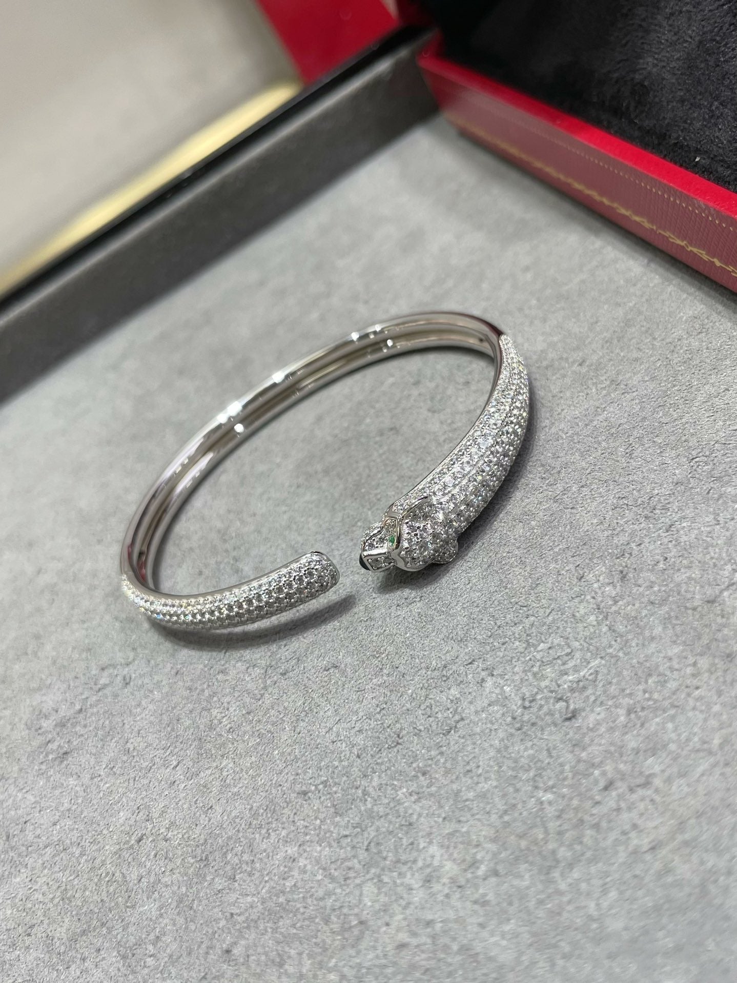 [Elowen Jewels]PANTHERE FULL DIAMOND OPEN BRACELET