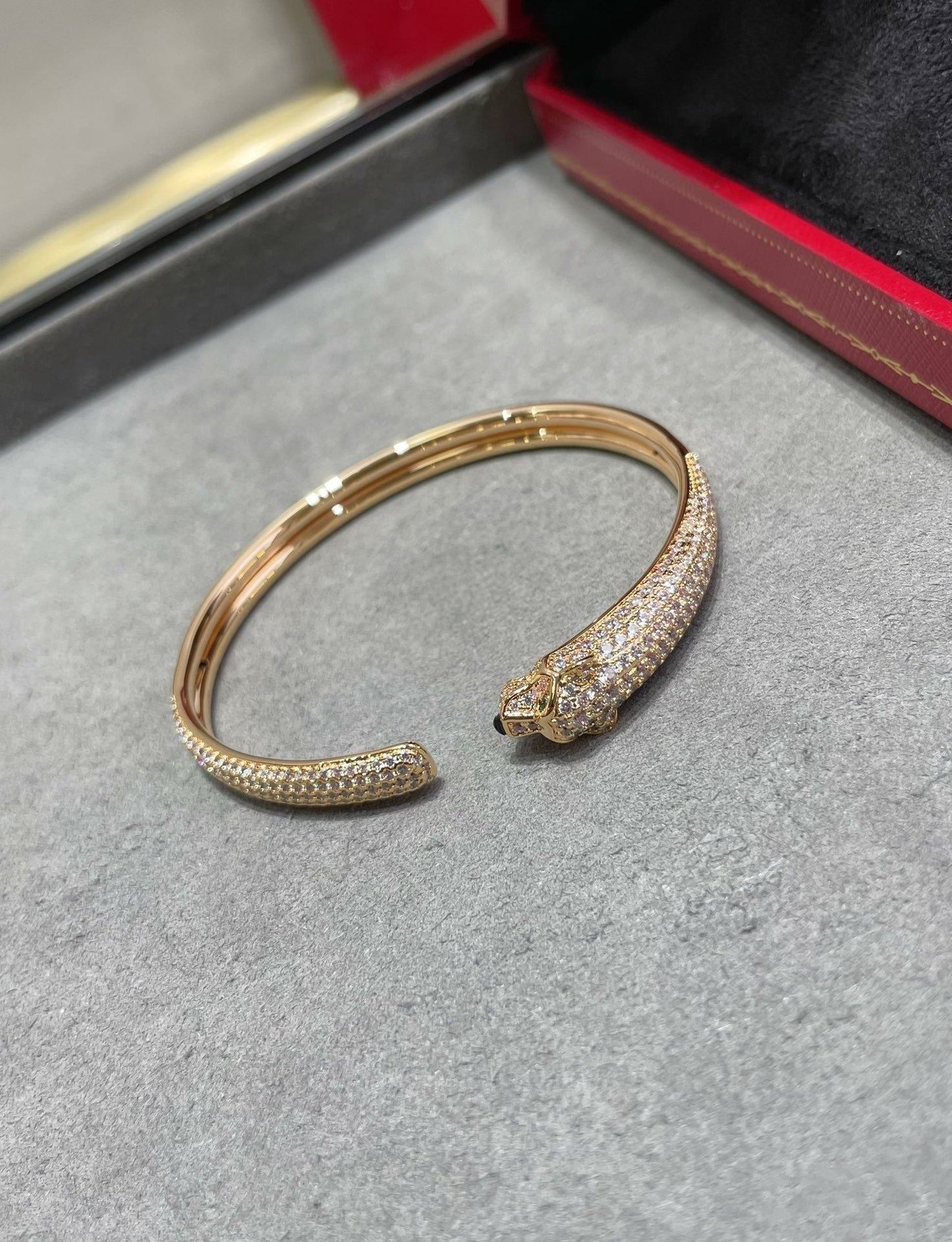 [Elowen Jewels]PANTHERE FULL DIAMOND OPEN BRACELET