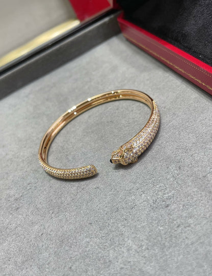 [Elowen Jewels]PANTHERE FULL DIAMOND OPEN BRACELET