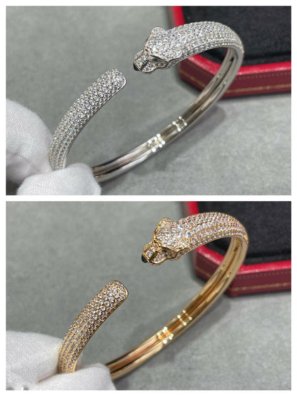 [Elowen Jewels]PANTHERE FULL DIAMOND OPEN BRACELET
