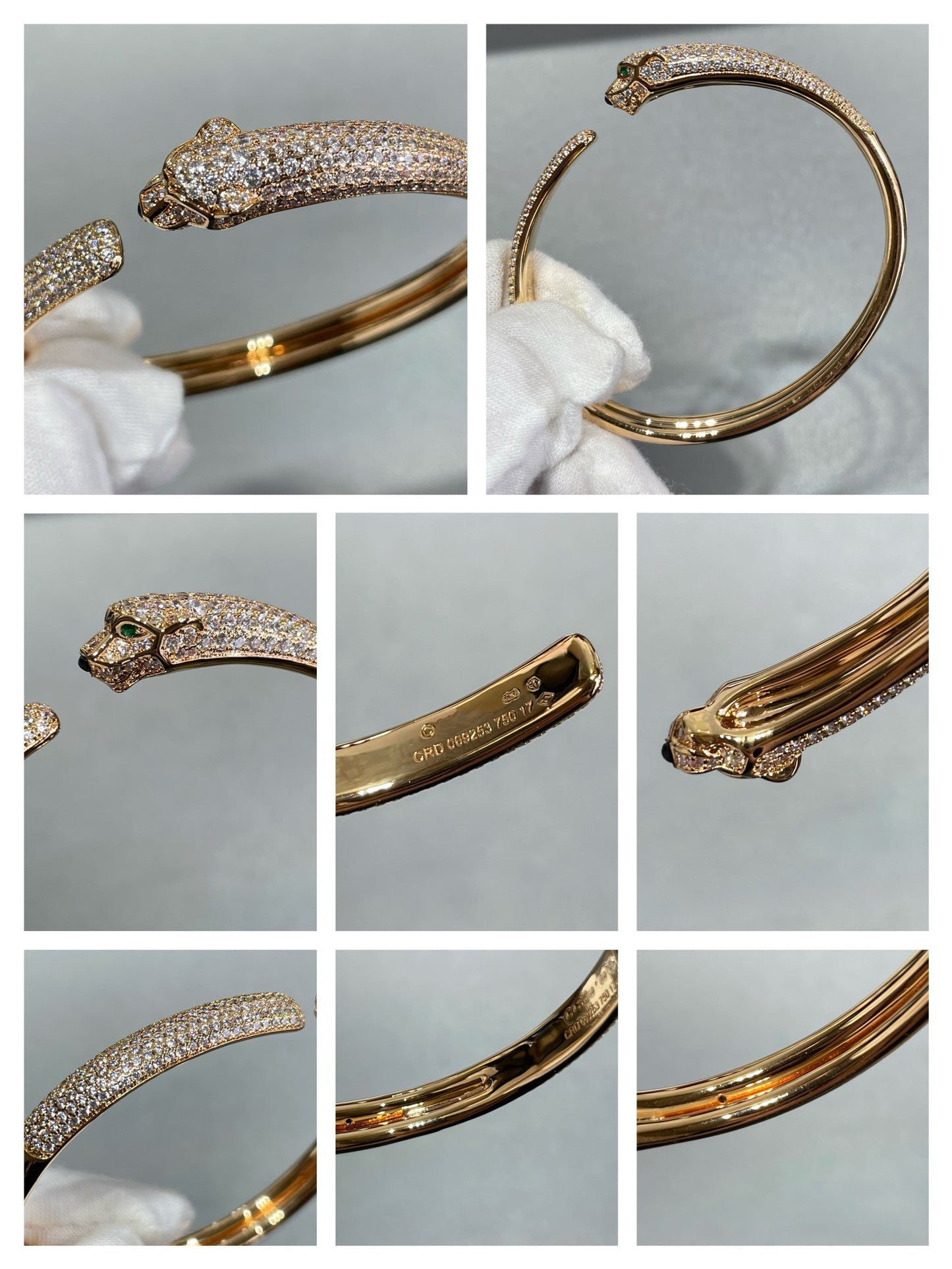 [Elowen Jewels]PANTHERE FULL DIAMOND OPEN BRACELET