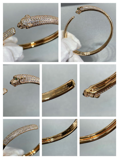 [Elowen Jewels]PANTHERE FULL DIAMOND OPEN BRACELET