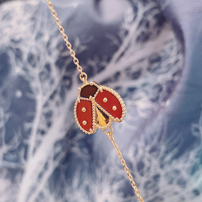 [Elowen Jewels]LUCKY SPRING 1 MOTIF PINK GOLD BRACELET