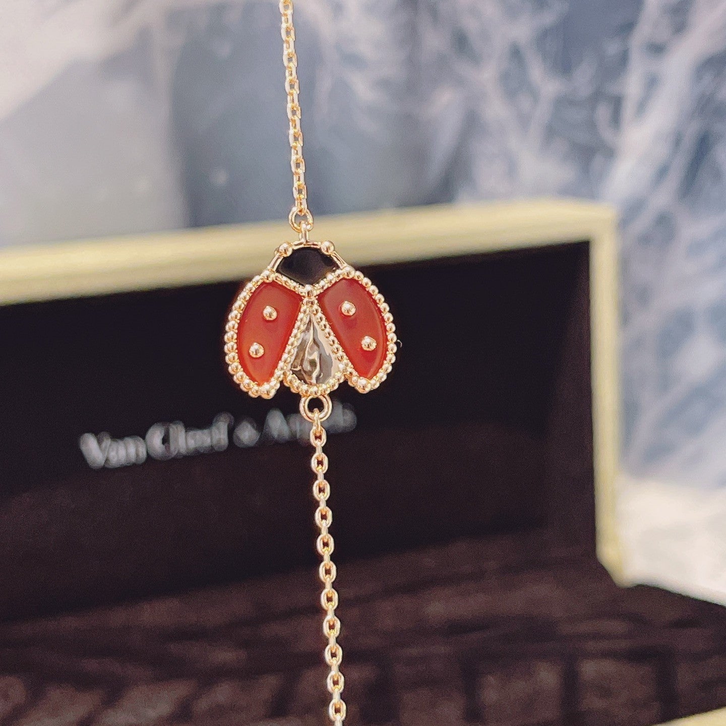 [Elowen Jewels]LUCKY SPRING 1 MOTIF PINK GOLD BRACELET