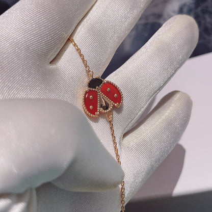 [Elowen Jewels]LUCKY SPRING 1 MOTIF PINK GOLD BRACELET