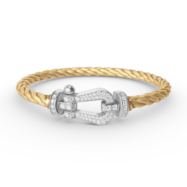 [Elowen Jewels]FORCE LARGE HORSESHOE FULL DIAMOND BRACELET SILVER