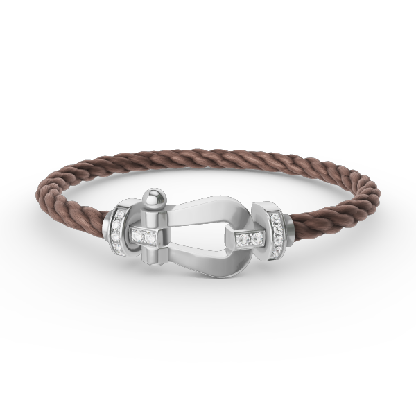 [Elowen Jewels]FORCE LARGE HORSESHOE HALF DIAMOND BRACELET SILVER