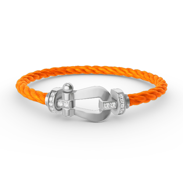 [Elowen Jewels]FORCE LARGE HORSESHOE HALF DIAMOND BRACELET SILVER