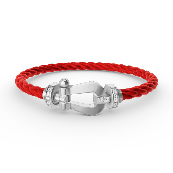 [Elowen Jewels]FORCE LARGE HORSESHOE HALF DIAMOND BRACELET SILVER