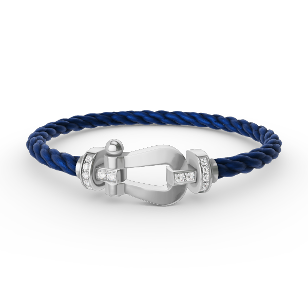 [Elowen Jewels]FORCE LARGE HORSESHOE HALF DIAMOND BRACELET SILVER