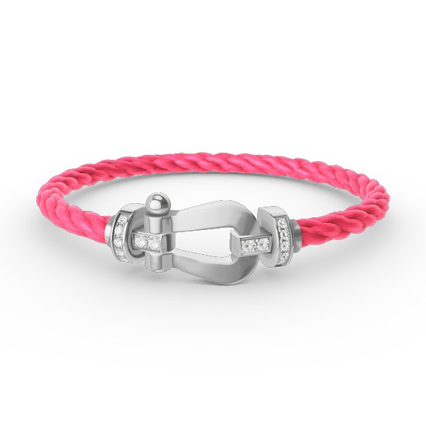 [Elowen Jewels]FORCE LARGE HORSESHOE HALF DIAMOND BRACELET SILVER