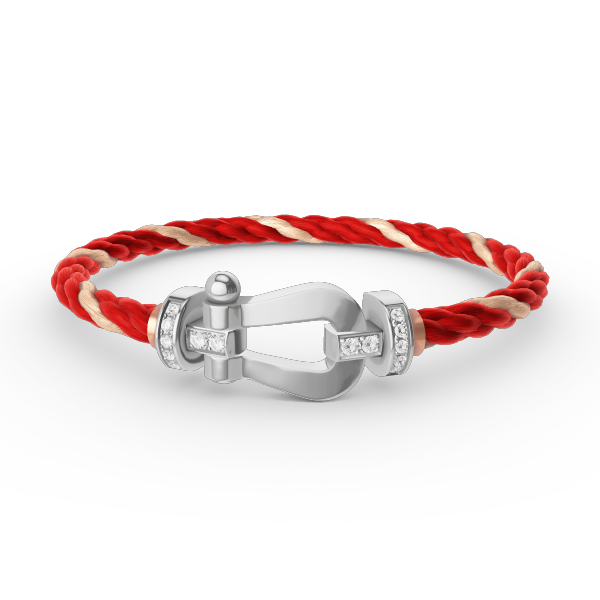 [Elowen Jewels]FORCE LARGE HORSESHOE HALF DIAMOND BRACELET SILVER