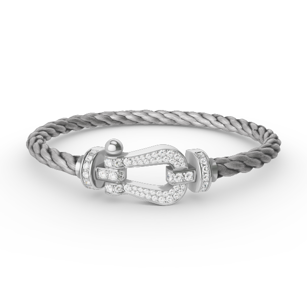 [Elowen Jewels]FORCE LARGE HORSESHOE FULL DIAMOND BRACELET SILVER
