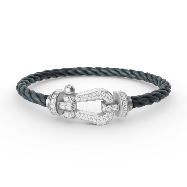 [Elowen Jewels]FORCE LARGE HORSESHOE FULL DIAMOND BRACELET SILVER