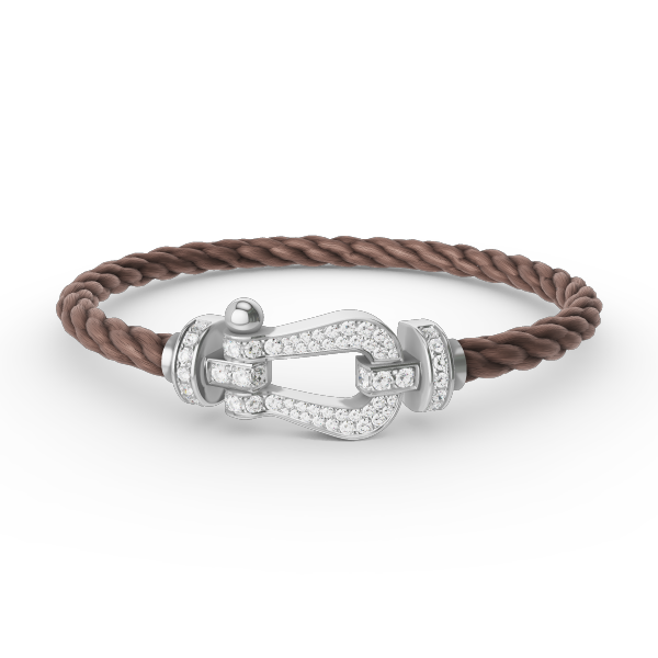 [Elowen Jewels]FORCE LARGE HORSESHOE FULL DIAMOND BRACELET SILVER