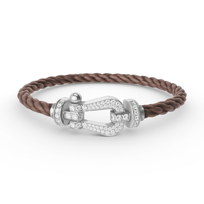 [Elowen Jewels]FORCE LARGE HORSESHOE FULL DIAMOND BRACELET SILVER