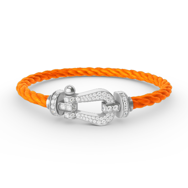 [Elowen Jewels]FORCE LARGE HORSESHOE FULL DIAMOND BRACELET SILVER