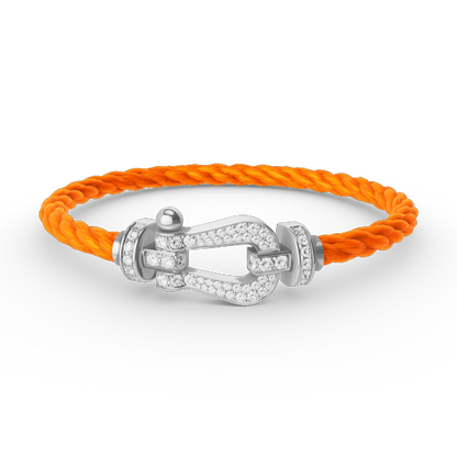 [Elowen Jewels]FORCE LARGE HORSESHOE FULL DIAMOND BRACELET SILVER