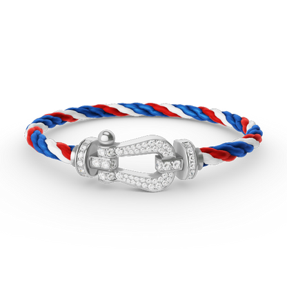 [Elowen Jewels]FORCE LARGE HORSESHOE FULL DIAMOND BRACELET SILVER