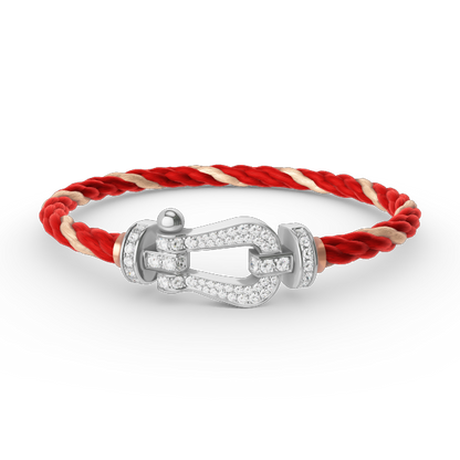 [Elowen Jewels]FORCE LARGE HORSESHOE FULL DIAMOND BRACELET SILVER