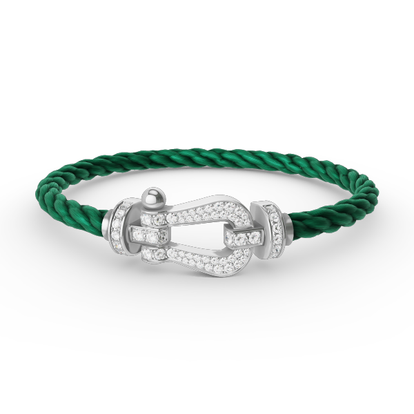 [Elowen Jewels]FORCE LARGE HORSESHOE FULL DIAMOND BRACELET SILVER