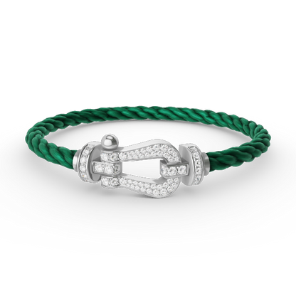 [Elowen Jewels]FORCE LARGE HORSESHOE FULL DIAMOND BRACELET SILVER