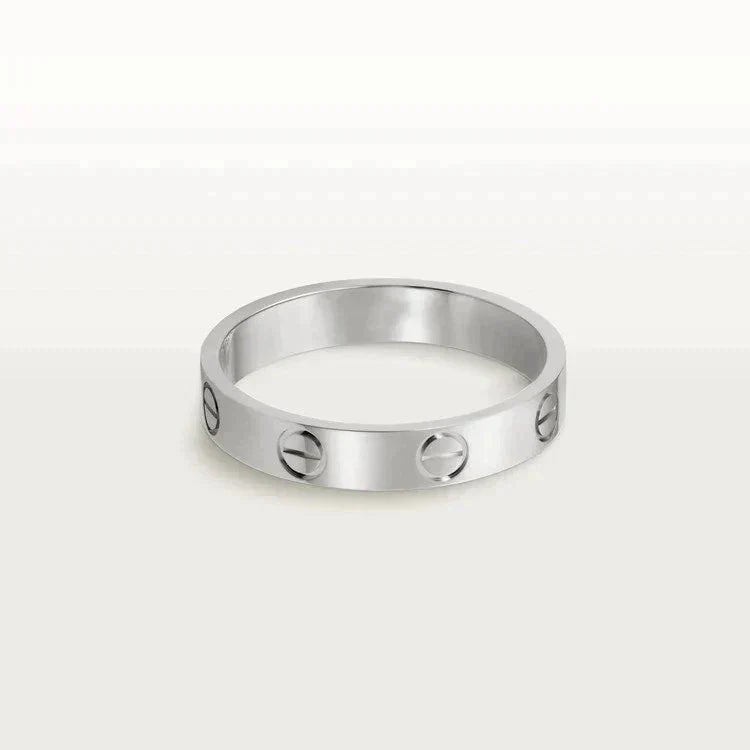 [Elowen Jewels]LOVE RING 4MM 1 DIAMOND SILVER