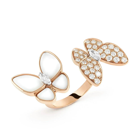 [Elowen Jewels]TWIN BUTTERFLY DIAMOND MOP RING