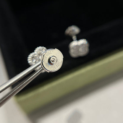 [Elowen Jewels]CLOVER MINI DIAMOND STUD EARRINGS