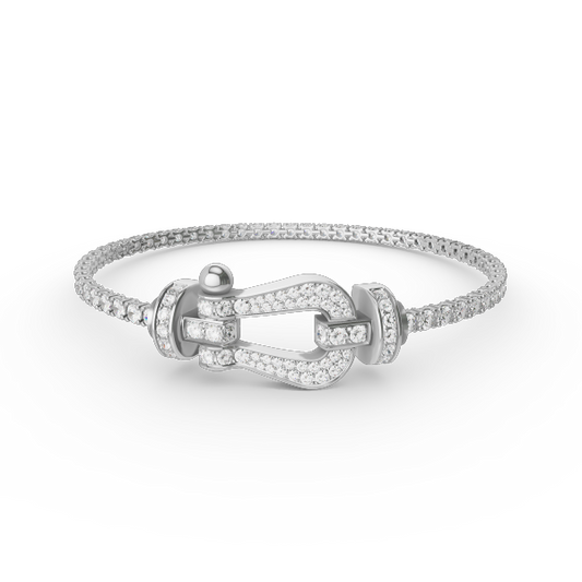 [Elowen Jewels]FORCE  LARGE HORSESHOE FULL DIAMOND TENNIS BRACELET