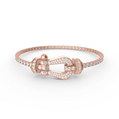 [Elowen Jewels]FORCE  LARGE HORSESHOE FULL DIAMOND TENNIS BRACELET