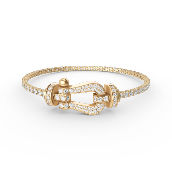 [Elowen Jewels]FORCE  LARGE HORSESHOE FULL DIAMOND TENNIS BRACELET