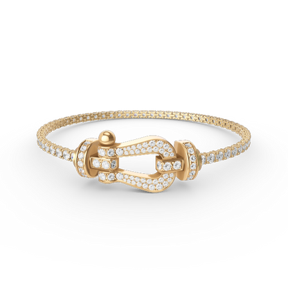 [Elowen Jewels]FORCE  LARGE HORSESHOE FULL DIAMOND TENNIS BRACELET